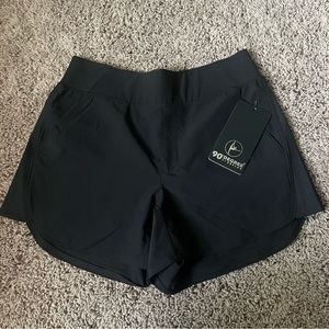 black activewear shorts